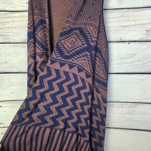 Como Vintage Open Front Aztec Knit Vest L - Picture 3 of 7